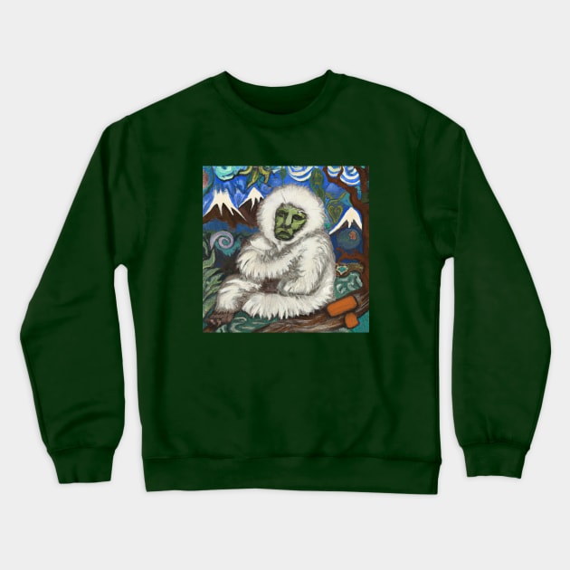 Yeti in the Himalayas in the style of Paul Gauguin Crewneck Sweatshirt by Star Scrunch